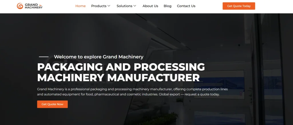 أفضل 10 شركات مصنعة لآلات تغليف الكبسولات اللينة في عام 2026 (2) Grand Machinery Official Website