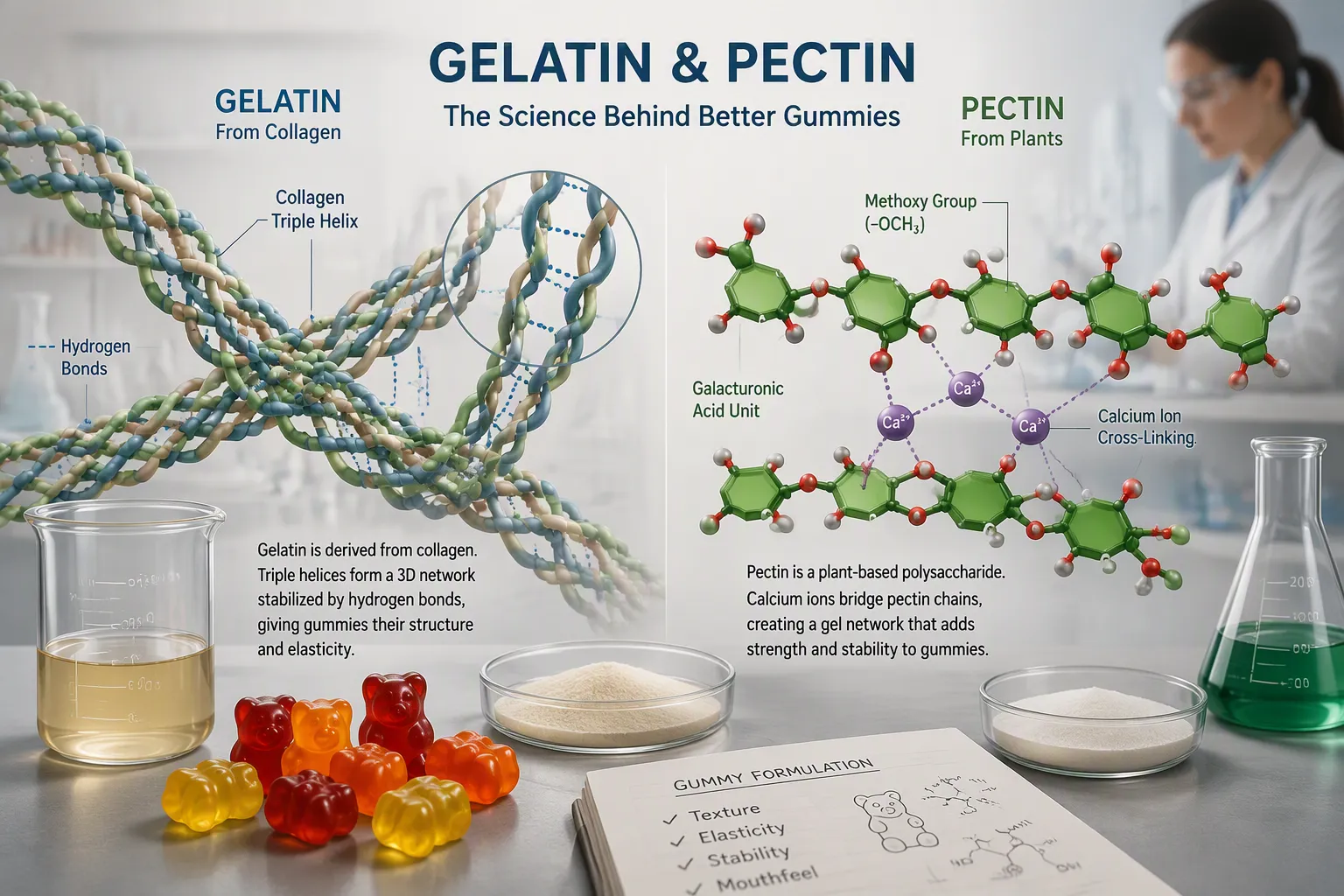 Gelatin vs Pectin: How Do They Work in Gummy Formulations?