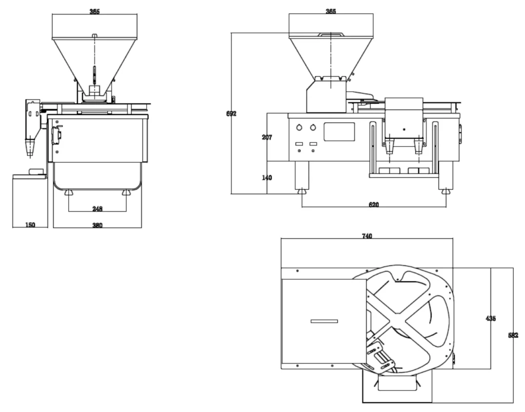 GM2B Double Head Electronic Counting Machine Diagram