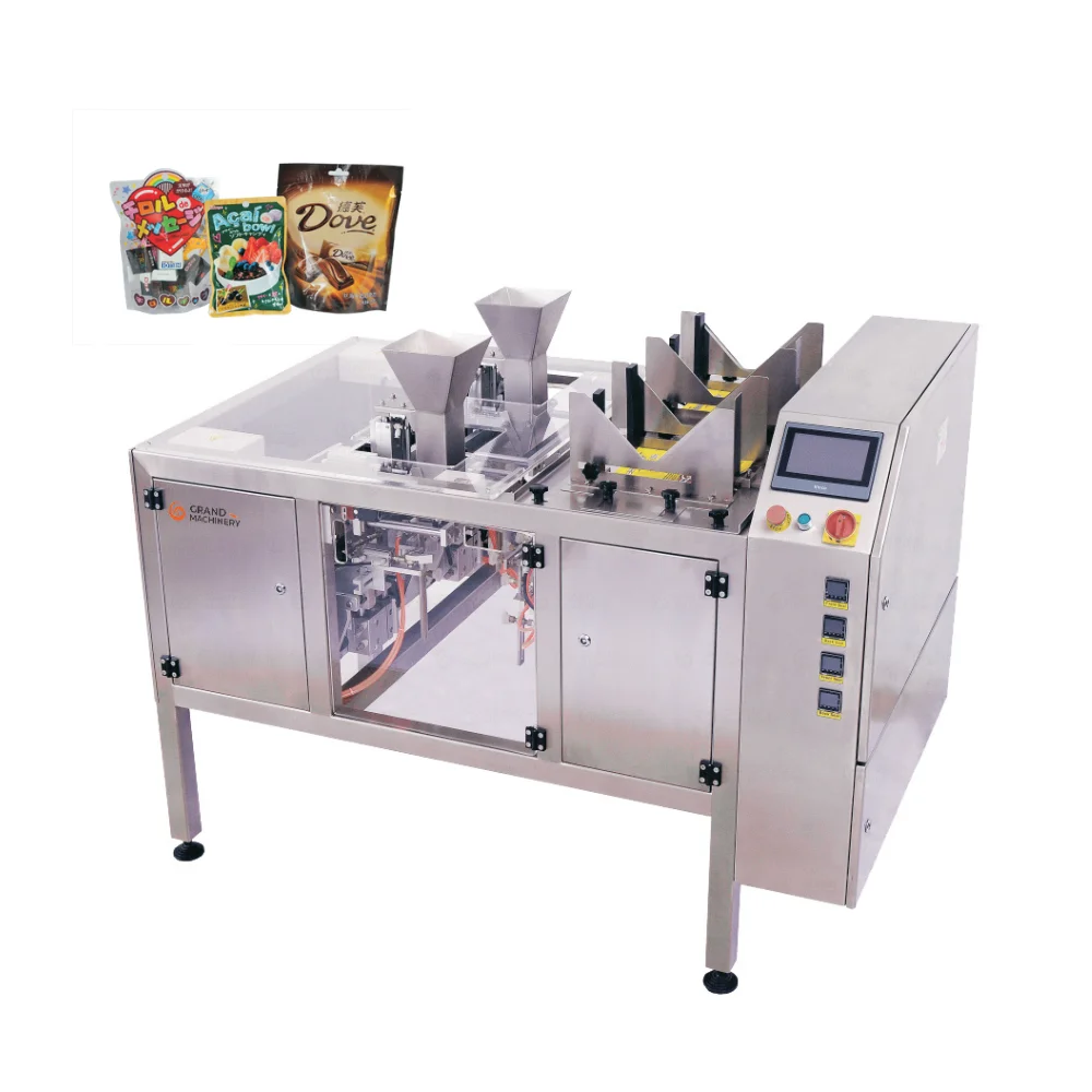 DB-Twins Pre-made Pouch Packaging Machine with Samples