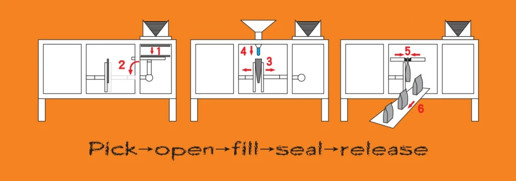 Pre-Made Pouch Packaging Machines Work Process