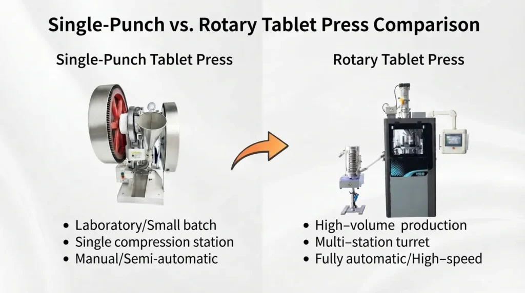 Home 14 Single Punch Tablet Press vs Rotary Tablet Press